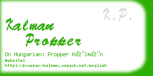 kalman propper business card